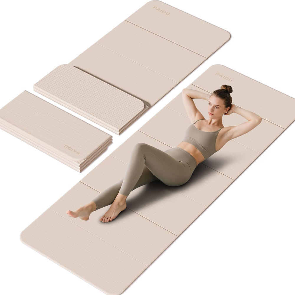 Foldable Yoga Mat – 10Mm Extra Thick, 75″26″ Non-Slip Exercise Fitness Mat | SGS