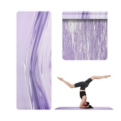 Natural Rubber Yoga Mat, Matte PU Material Extra Thick Yoga Mat Non Slip, Eco…