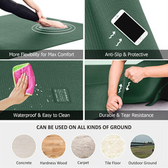 Large Yoga Mat 6’X4’/6’X6’/7’X5′(7Mm/9Mm), Extra Thick Workout Mats for Home Gym