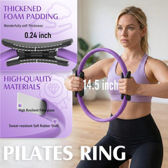 Pilates Ring Fitness Circle for Women, Pilates Equipment – 14.5″ Home Magic Exer