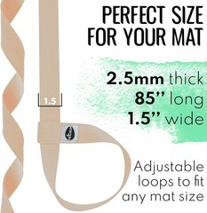 Yoga Mat Strap – Extra Soft & Thick Cotton Carrier for All Mats | Adjustable …