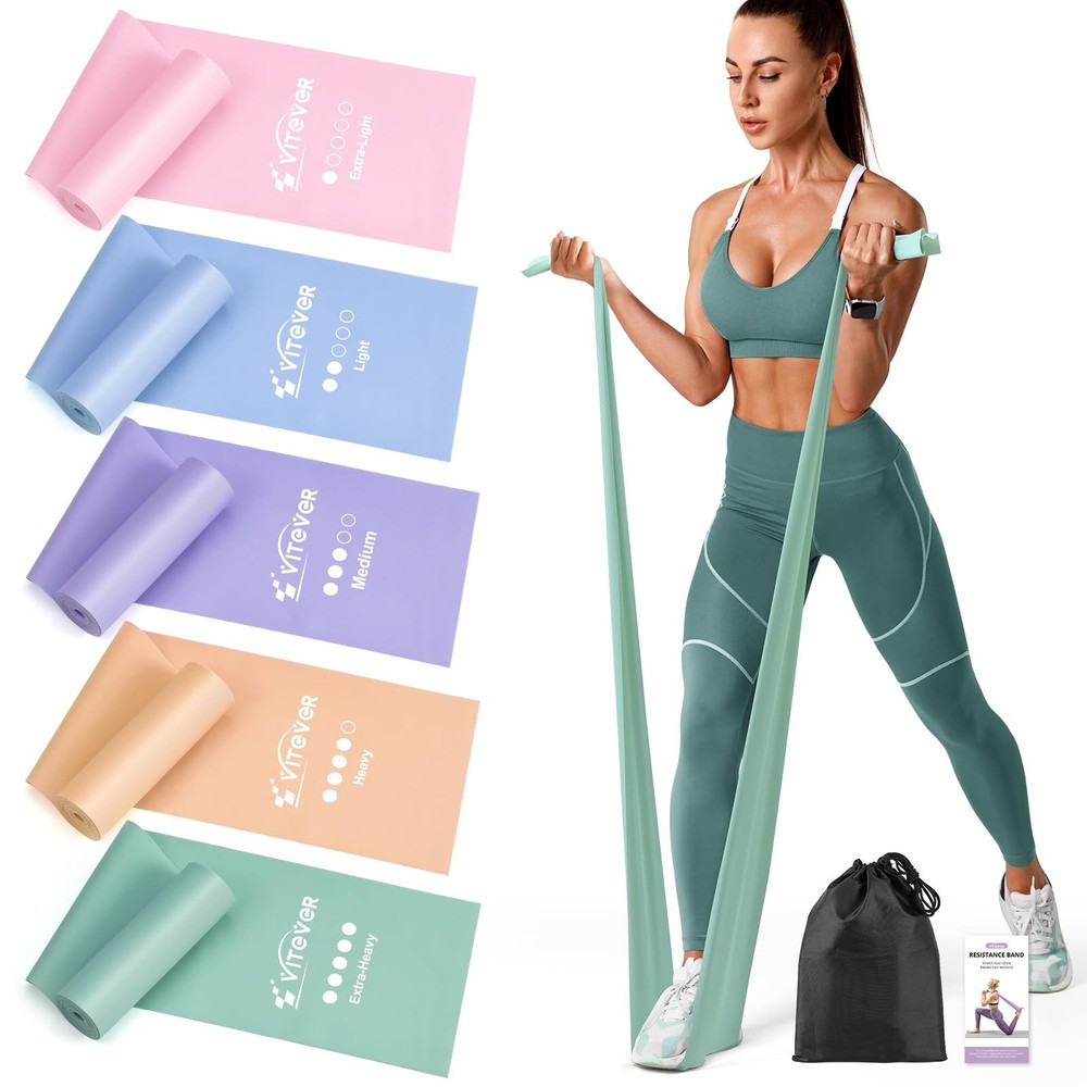 Stretch Bands for Exercise, 5 Levels Resistance Working 5 Colors