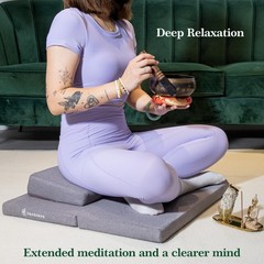 ZenBless Zafu and Zabuton Meditation Cushion Set,Yoga Meditation Floor Pillow…