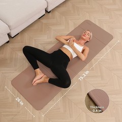 Foldable Yoga Mat 10mm Extra Thick Non Slip Exercise Mat 75″x26″ Portable