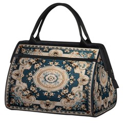 Carpet Flowers Patterns Gym Bag for Women Men, Travel Sports Duffel Bag with …