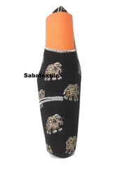 Indian Black Animal Jhola Tote Bag, Quilted Yoga Mat Bag,Handblock Yoga Mat Bag