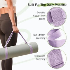 Yoga Mat Straps for Carrying, Adjustable Yoga Mat 72 inches Milky White