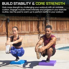 Exercise Balance Pad, Non-Slip Cushioned Foam Mat & Knee Pad for Fitness and …