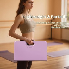 Yoga Knee Pad – 1 Inch Thick with Extra Cushioning, Purple + Warm Grey