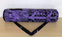 Indian Purple Elephant Tree Gym Bags Yoga Mat Carrier Bag With Shoulder Strap 01