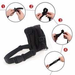 Rock Climbing Chalk Bag, goldhik Bouldering Bags with Quick-Clip black