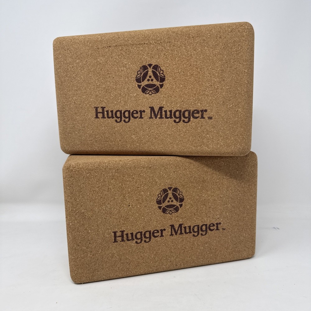 Hugger Mugger Cork Yoga Blocks Set of 2 Eco Friendly, Natural Grippy Texture