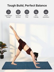 Yoga Mat Thick Non Slip Cotton Exercise Workout Mat Pilates Rug 2×6 FT