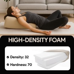 Rectangular Yoga Bolster Pillow for Meditation, Yoga & Back Support – Soft