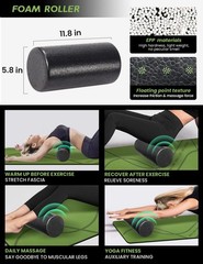 12-in-1 Yoga Starter Kit – Mat, Foam Roller, Resistance Bands, Blocks & Massage