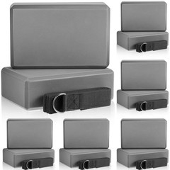 Meooeck 18 Pcs Yoga Blocks and Strap Set Include 12 EVA Foam Yoga Blocks Bulk…