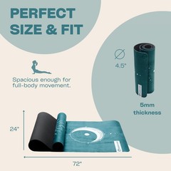 Non-Slip Eco-Friendly Yoga Mat 5mm with Strap – Lightweight 72″x24″ for Home Gym