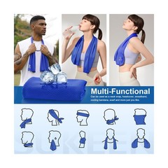 Sukeen Cooling Towels 6 Pack (40″x12″), Cooling Towels for Neck and Face, Qui…