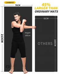 CAMBIVO Yoga Mat for Women and Men, Extra Long and Wide Exercise Mat(84 x 30 x 1
