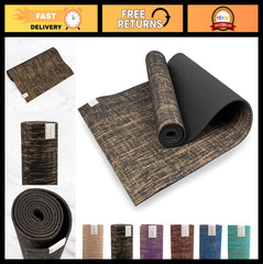 Eco-Friendly Jute Yoga Mat – High Performance Vegan Exercise Mat, 72″x24″, 0.2″