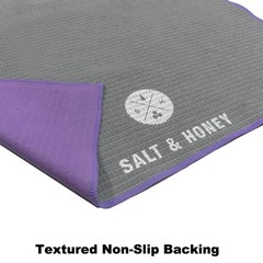 Salt & Honey Salt Honey Non-Slip Pilates Reformer Mat Towel Gray