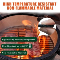 2-Pack (8ft & 10ft) High Temp Grill Gasket for Big Green Egg,Black Self Stick…