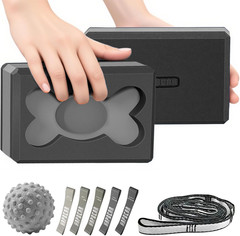 Yoga Blocks 2 Pack – 9X6X3In High-Density EVA Foam with Non-Slip Textured Surfac