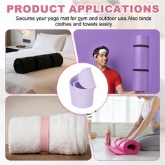 Yoga Mat Strap Slap Band One Snap Yoga Mat Slap Band, Light Purple