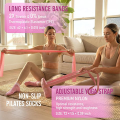 Pilates Ring Kit for Women, Pilates Equipment – 14.5″ Home Magic Circle Workout