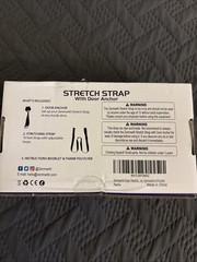 Pilates Stretching Strap with Door Anchor – Flexibility Equipment color: purple