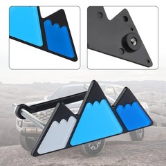 Tri-Color Car Emblem for Mesh Gille,Waterproof Car Emblems and Badges with Blue