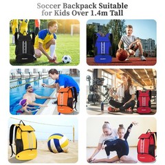 EULANT Soccer Backpack with Shoes Compartment, Waterproof Drawstring Bag for …