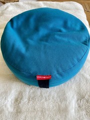 Peace Yoga Organic Round Meditation Cushion Buckwheat Fill 16in / 5.5in high