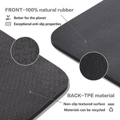 Reversible Yoga Mat Non-Slip Thick Cushioning Pilates Stretching Workouts New