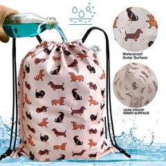 Leakproof Drawstring Backpack Sports Gym Bag Large Capacity With Pocket for S…