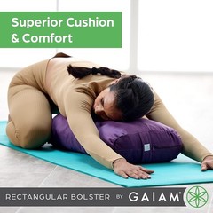Yoga Bolster Pillow Meditation Cushion Natural Cotton Support Handle Washable US