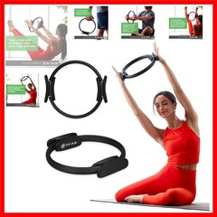Pilates Ring Fitness Circle – Lightweight & Durable Foam Padded Handles, Flex…