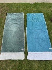 Way Yoga Mats X 2 Hot Yoga Bikram Yoga Absorbent Mat / Towel 2 In 1