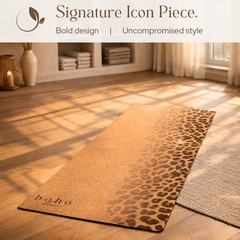 Designer Cork Yoga Mat – Signature Aesthetics on Quality Portuguese Cork with 5M