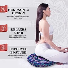 Mandala Meditation Cushion, Boho Meditation Mat, Meditation Pillows for Sitting