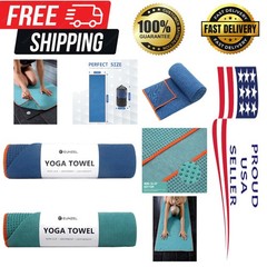 Pack of 2 Hot Yoga Towels, Microfiber Grip Dot, Portable and Stylish 72″ x 24″