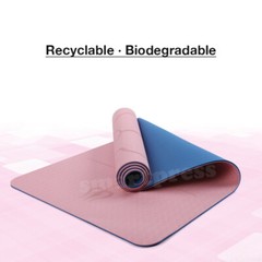 TPE Yoga Mat Exercise Fitness Eco Friendly Gym Pilates Sport Non Slip Dual Layer