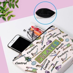 GJTIM Pilates Bag, Canvas Cosmetic Case for Fitness Instructor, Bag