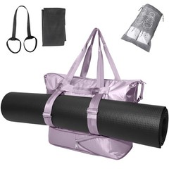 Yoga Mat Bag, Yoga Gym Tote Bag with Shoe Compartment, Gym Bag with Multi Poc…