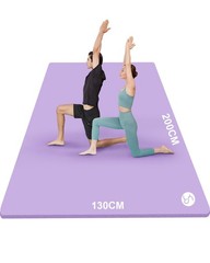 Yoga Mat XXL 200×130×2cm Fitness Mat Extra Large Wide Sports Mat NBR Extrad…