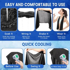 Hosuly 50 Pack Cooling Towels, 40″x12″ Yoga Towels Ice Breathable Soft Chilly Sw