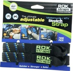 ROK Straps 10001 Adjustable Motorcycle/ATV Stretch Strap Tie-Downs, 60″