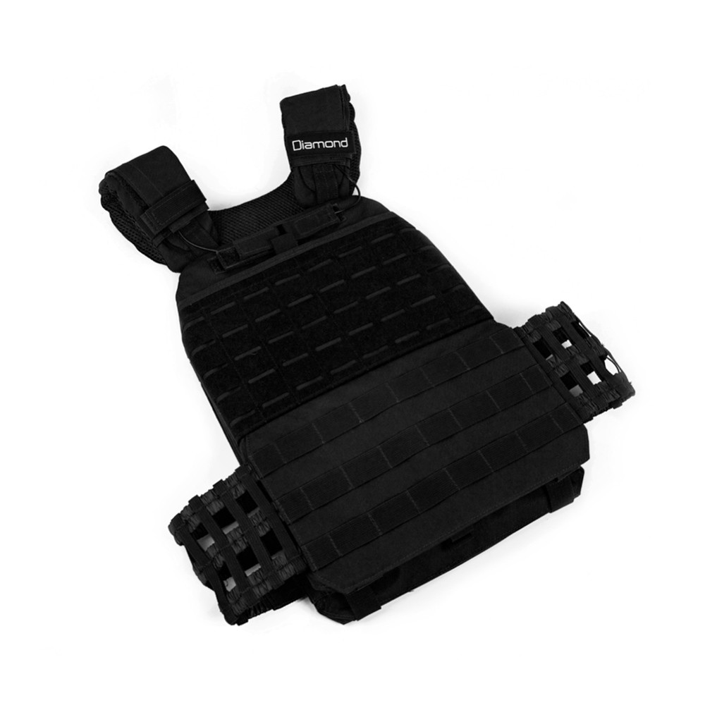 Diamond Tactical Vest 9 kg with 1 4 kg plate + 2 2 kg plates black