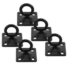 5Pcs Black Metal Ceiling Swing Mount Hooks with Strong Load Bearing Capacity