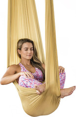 PINC Active Silk Aerial Yoga Swing & Hammock Kit for Improved Yoga Inversions, F